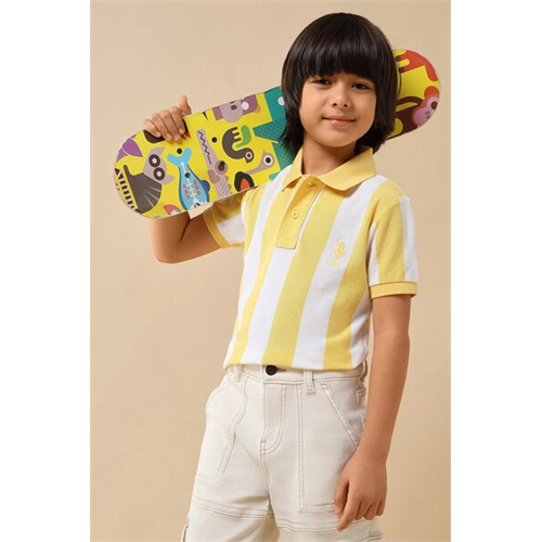 Us Polo Boys Vertical Striped Regular Fit Polo Shirt