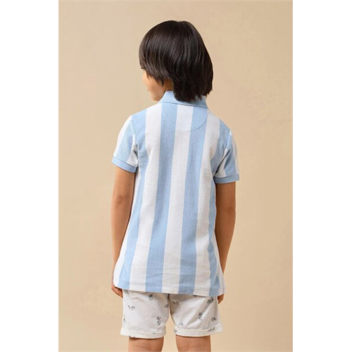 Us Polo Boys Vertical Striped Regular Fit Polo Shirt