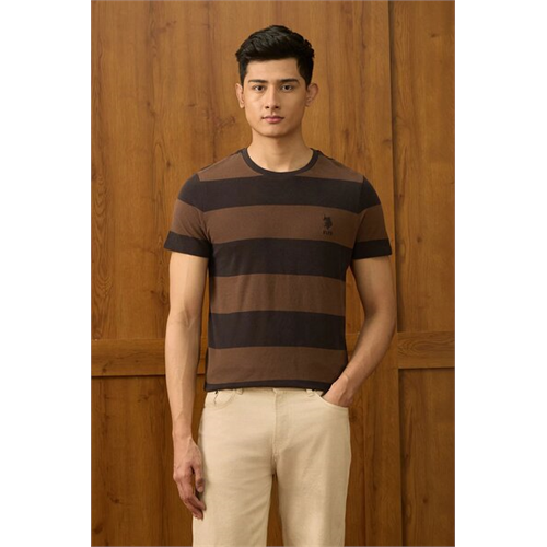 Us Polo Horizontal Striped Varsity T Shirt