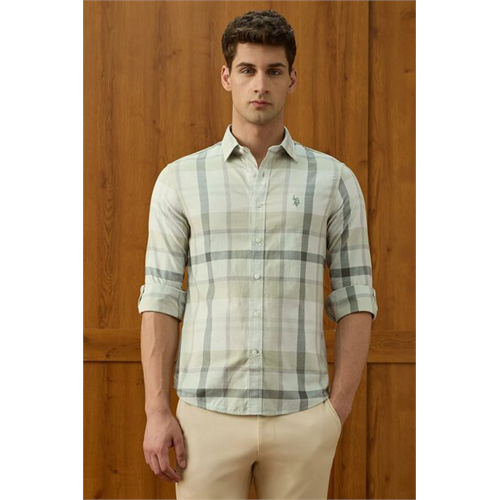 Us Polo Plaid Checked Equestrian Aisle Theater Shirt