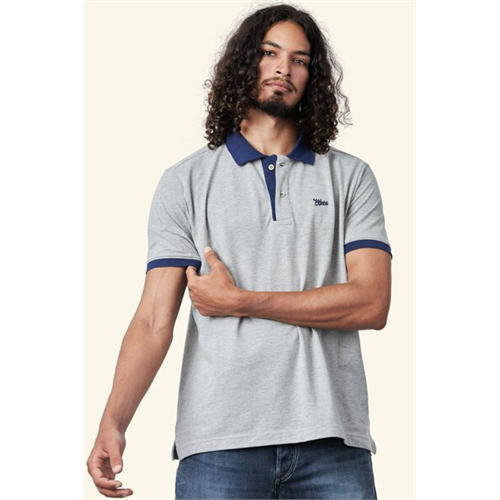 Wyos Grey Logo Embroidery Polo