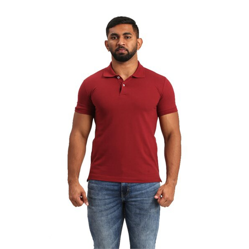 Wyos Solid Colour Basic Polo T-Shirt