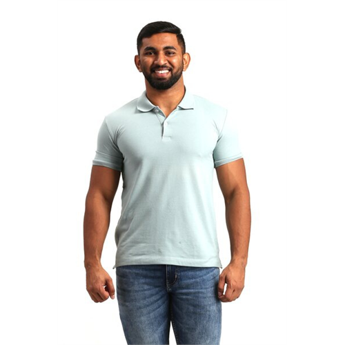 Wyos Solid Colour Basic Polo T-Shirt