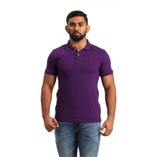 Wyos Solid Colour Basic Polo T-Shirt