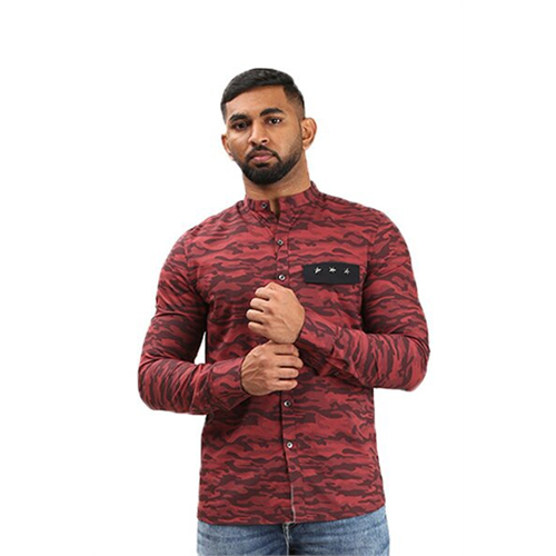 Wyos Solid Colour Regular Fit Long Sleeve Shirt