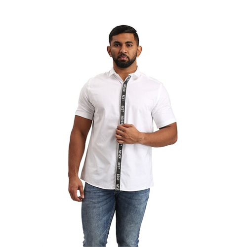 Wyos Solid Colour Regular Fit Short Sleeve Shirt