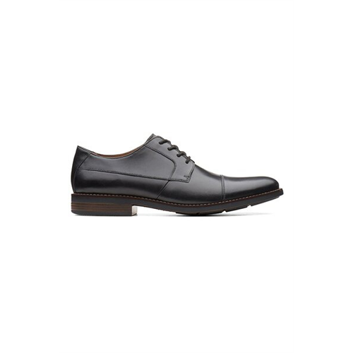 Clarks Becken Cap Black Leather Men's Formal Shoes