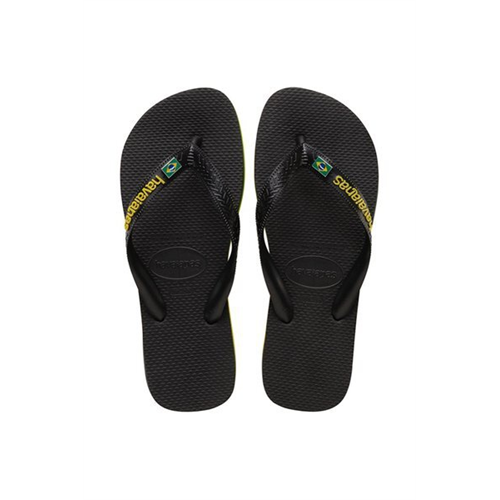 Havaianas Men's Black Urban Brasil Plain Slippers