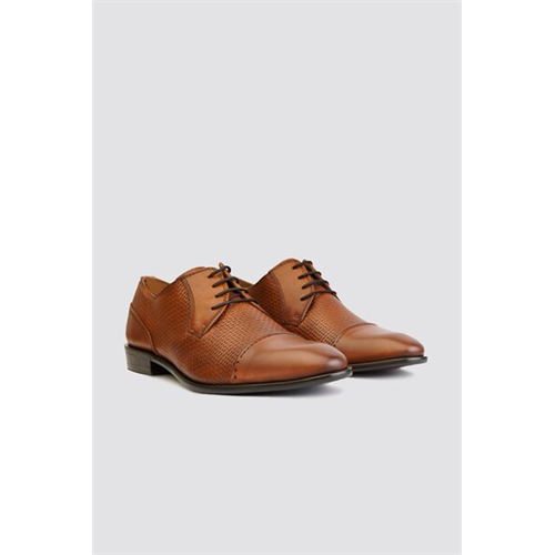 Language Marchio Men's Tan Crust Leather Shoes