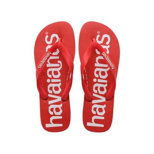 Havaianas Men's Ruby Red Top Logomania Printed Slippers