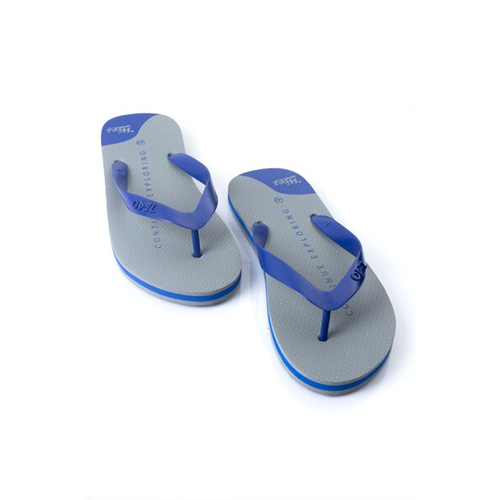 Wyos Men's Blue Strap Grey Slippers