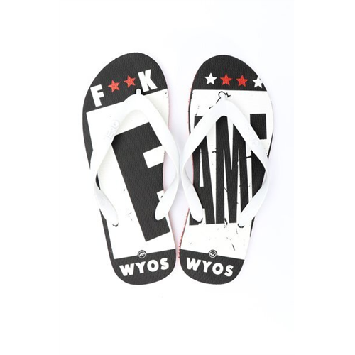 Wyos Men's Printed Flip Flops