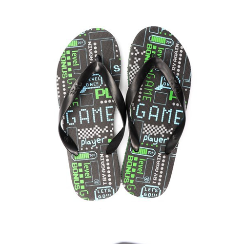 Wyos Men's Printed Flip Flops