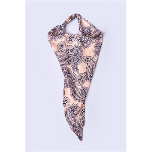 Backstage Beige Based Print Scarf Head Band