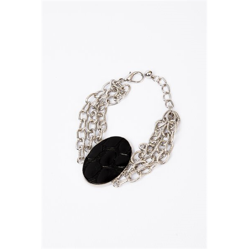 Backstage Black & Silver Chunky Bracelets