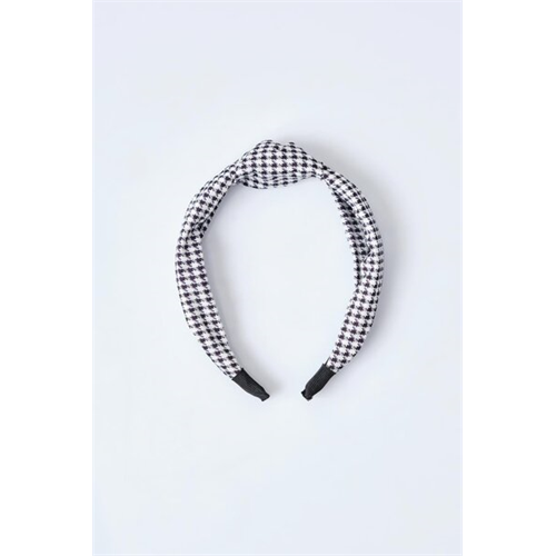 Backstage Black & White Check Pattern Head Band