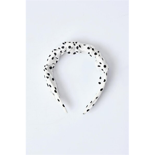 Backstage Black & White Polka Dot Head Band