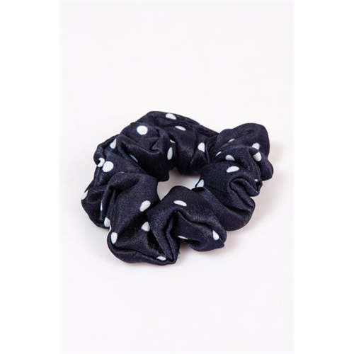 Backstage Black & White Polka Dot Print Scrunchies S