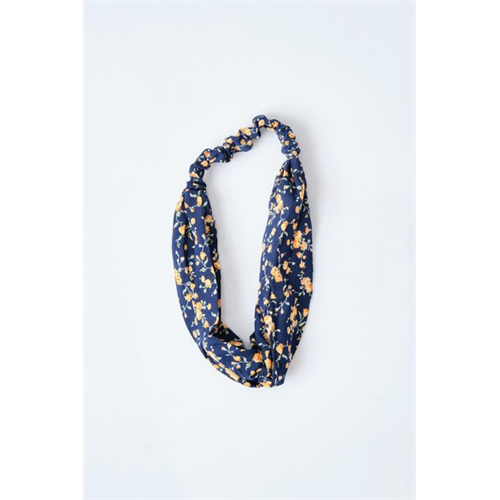 Backstage Blue Flower Printed Head Band
