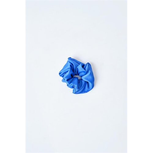Backstage Blue Satin Scrunchies