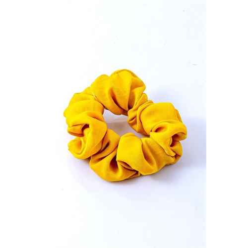 Backstage Bright Yellow Satin Medium Scrunchie