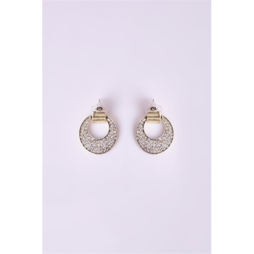 Backstage Bronze Stone Detailed Earrings