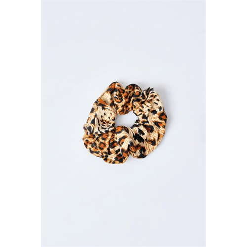 Backstage Brown Leopard Printed Scrunchies