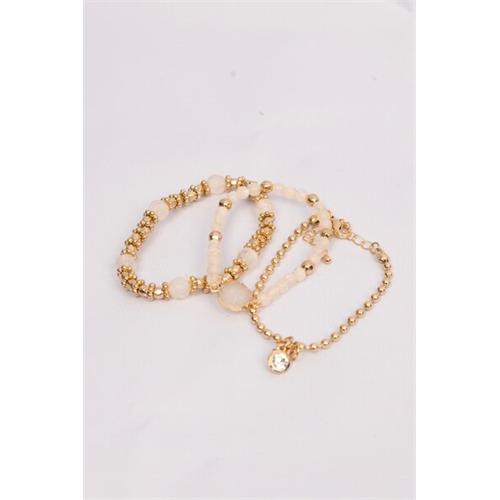 Backstage Gold And Peach Set Of Bracelets