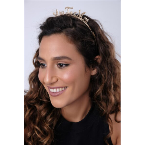 Backstage Gold Miss To Mrs Crown Head Band