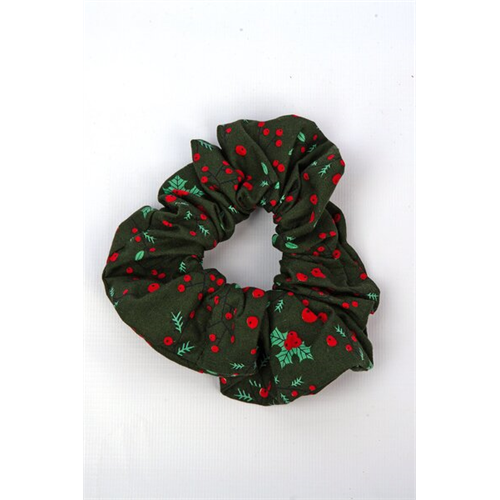 Backstage Green Printed Scrunchies
