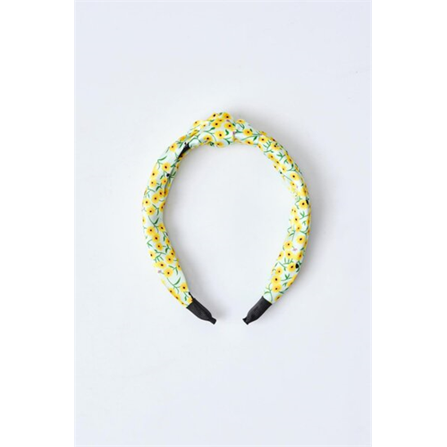 Backstage Green & Yellow Flower Printed Head Band