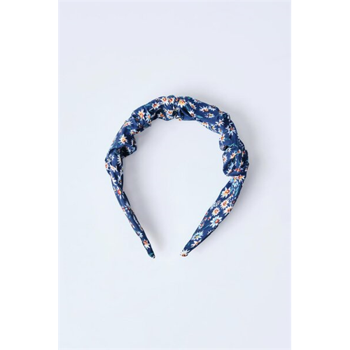 Backstage Navy Blue Flower Printed Head Band
