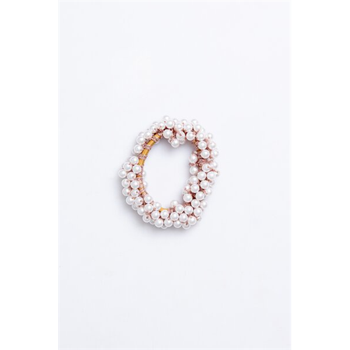Backstage White Pearl Scrunchie