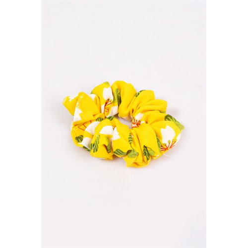 Backstage Yellow Based Flower Print Scrunchies S