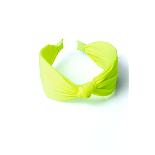 Backstage Yellow Fabric Knotted Head Band