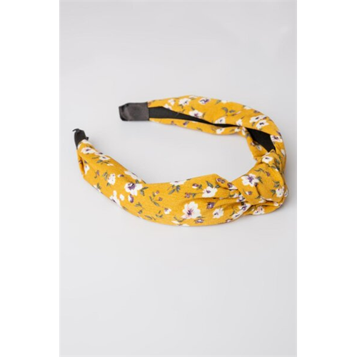 Backstage Yellow Flower Print Head Band