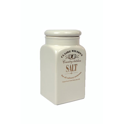 Odel White Salt Storage Ceramic Jar