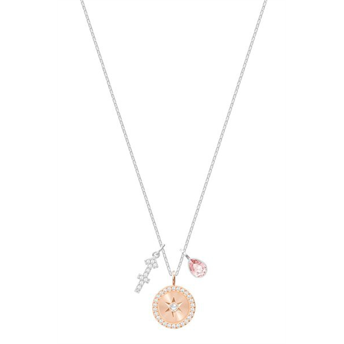 Swarovski Zodiac Pendant, Sagittarius, Pink, Rhodium Plating