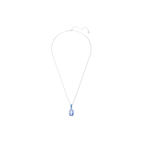 Swarovski Millenia Blue Octagon Cut Rhodium Plated Pendant