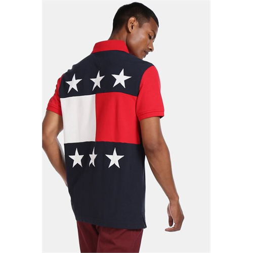 Tommy Hilfiger Solid Color Men's Colour Blocked Polo