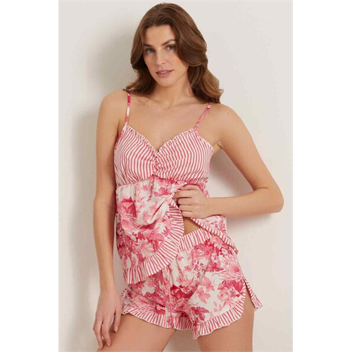 Yamamay Dahlia & Stripes Printed Pyjama Set