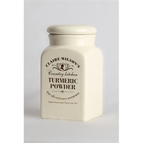 Odel Turmeric Powder Storage Jar Ceramic White