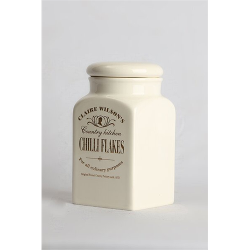 Odel White Chilli Flakes Storage Ceramic Jar