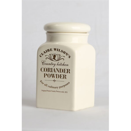 Odel White Coriander Powder Storage Ceramic Jar