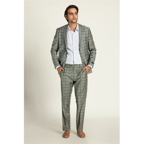 Emmanuelle Khan Check Classic Slim Fit Suit