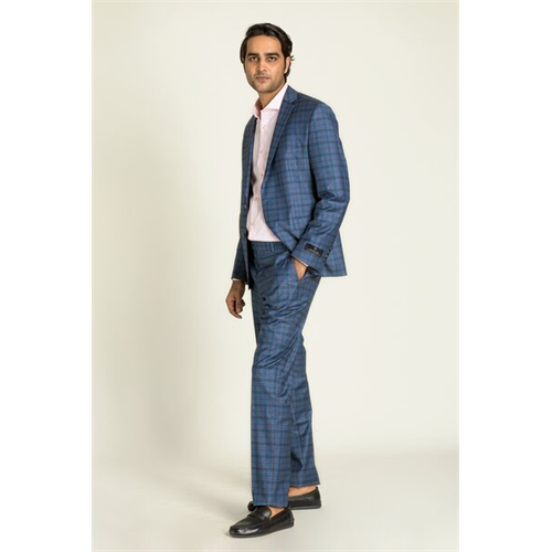 Emmanuelle Khan Check Classic Slim Fit Suit