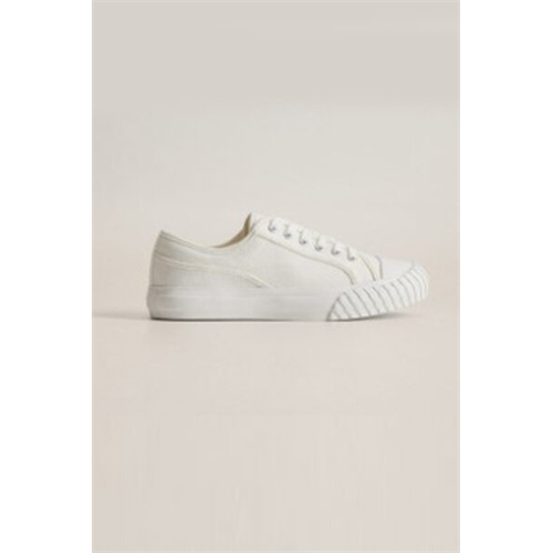 Mango Women's White Lace-Up Sneakers