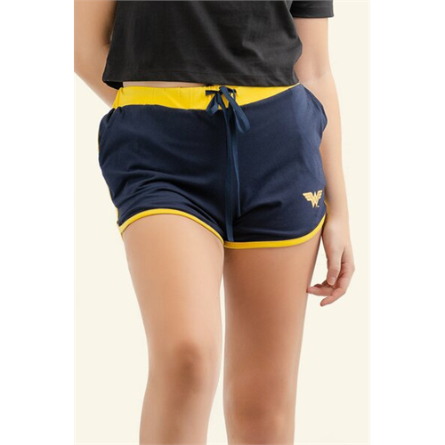 Wonder Women Solid Color Draw Cord Gym Short