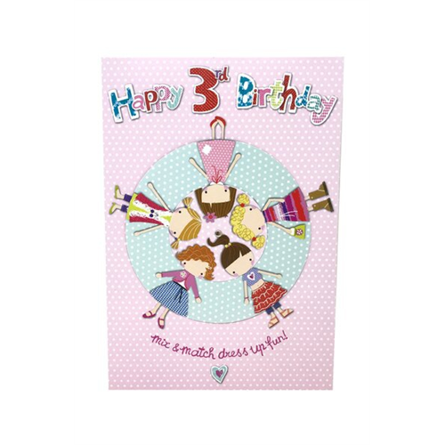 Hallmark 3rd Birthday Girl Card