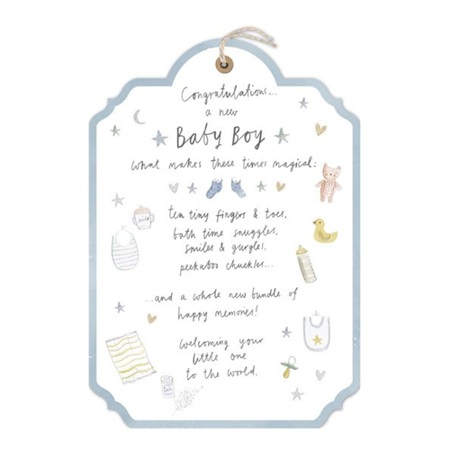 Hallmark Baby Birth of Boy New Baby Greeting Card